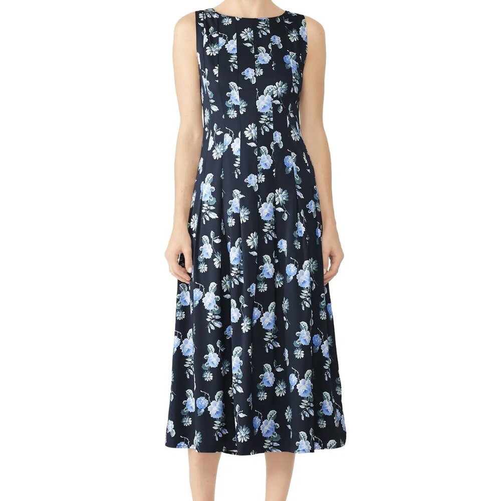 Becken Flowy Pleat Silk Blend Dress